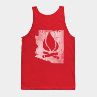 Arizona State Map Camping Camp Fire Camper Outdoors Tank Top